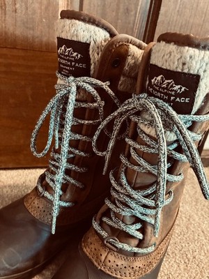 NORTH FACE Shellista II Waterproof Mid Boot Women's 6 Brown Leather Rubber