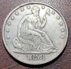 1858-O Seated Liberty Half Dollar Extremely Fine EF XF Branch Mint Type Coin