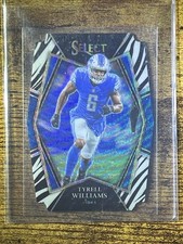 2021 Panini Select Tyrell Williams Premier Level Zebra Prizm Die Cut #113 Lions