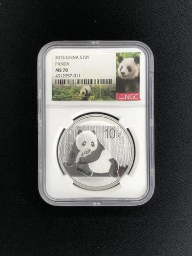 2015 China S10Y Panda NGC MS 70 Silver Coin UNC RARE #011