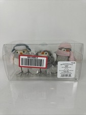 2019 Wondershop Featherly Friends Mini Fabric Birds Winter Christmas Pack Of 3
