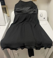 Women's Sleeveless Strapless Black Bridesmaid Dress Size 18 by Alexia II