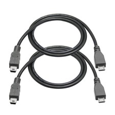 Micro USB To Mini USB Charging Data Cable 1.6 FT 0.5M OTG Converter 2 PCS