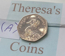 2016 50p Beatrix Potter JEMIMA PUDDLE DUCK Circulated (A)