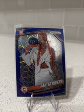2025 Panini Prizm WNBA - Rookie Variation Saniya Rivers #150 Blue Velocity Prizm