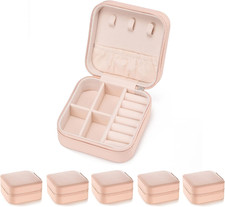 5pack/PU Leather Travel Jewelry Case, Mini Jewelry Box, Small Jewelry Organizer