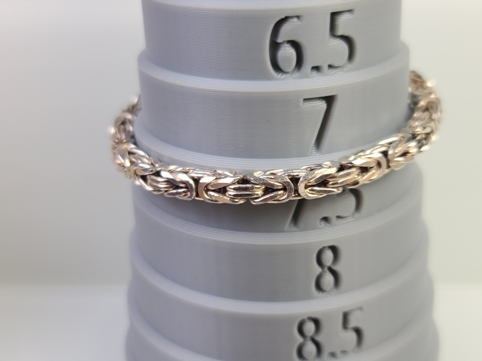 Sterling 925 Solid Silver Byzantine Chain 5mm Bra… - image 11