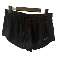Nike Women's Medium Black Dri-Fit Running Shorts Active Gym Athletic Sexy Shorty