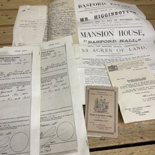 Old Staffordshire Documents  Seen Newcastle & Basford Estate Hulse, Sparrow Etc