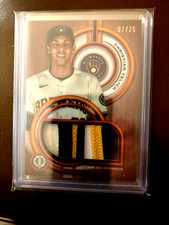 2025 Topps Tribute Christian Yelich Orange Dual Relic Card 07/25