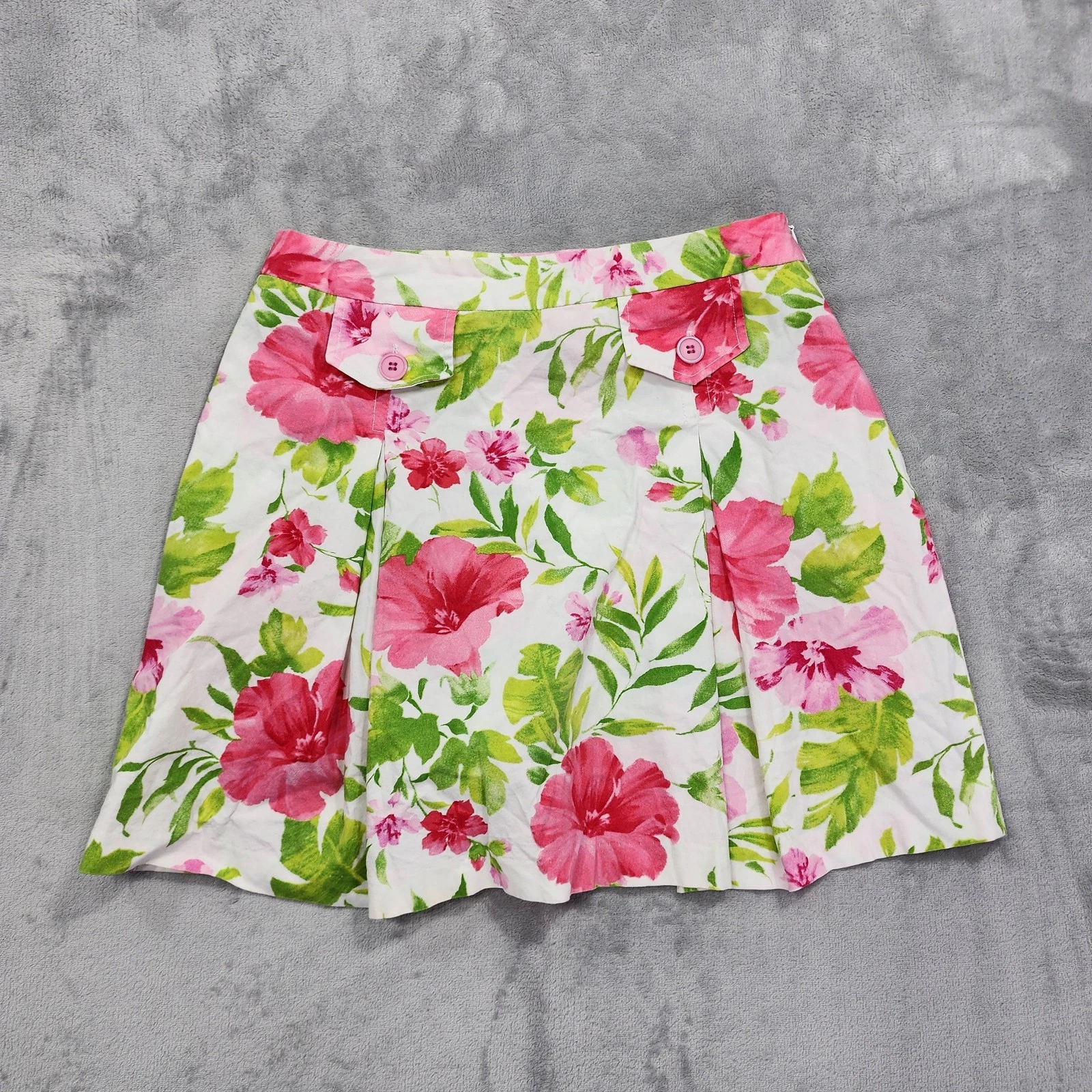 Vintage Envision Avenue Skort Womens 6 White Green Pink Floral Pleated Mini
Opens in a new window or
