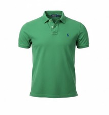 Polo Ralph Lauren Green Polo Shirt Boys XL 18-20 100 Cotton Short Sleeve Pony