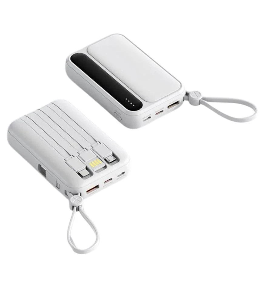 Power Bank 20000 mAh Caricabatterie Portatile Alta Velocità 4 Cavi USB Fast - Immagine 3 di 4