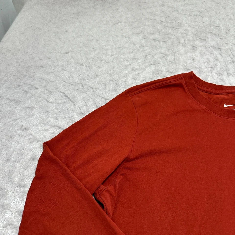 Camisa Nike Trail Dri Fit laranja manga longa gola redonda masculina tamanho grande G - Imagem 3 de 4