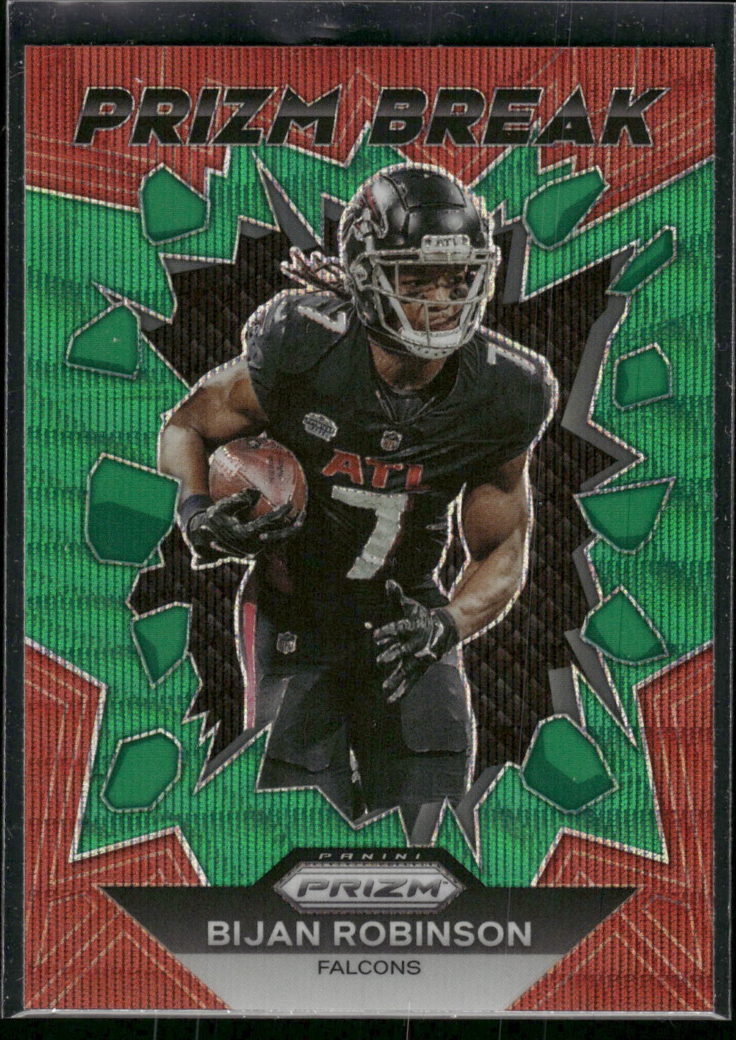 #PB-8 Bijan Robinson 2023 Panini Prizm Prizm Break Prizms Green Wave