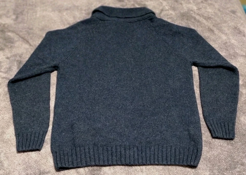Cárdigan Suéter Turnbury Lambs Mezcla de Lana Para Hombres L Azul Obsidiana Hecho a Mano Botón Nuevo con Etiquetas Foto 2 de 4