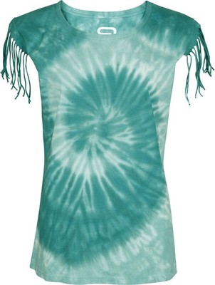 RED by EMP Damen türkises T-Shirt mit Batik-Optik