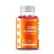 Vitamatic Zinc 50mg Gummies - 60 Vegan Gummies - Gluten Free