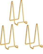 Plate Holder Easel Display Stand - 6" Metal Plate Stands for Display 3 Pack NEW