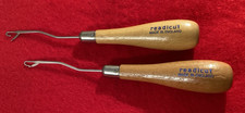 2 NEW WOOD HANDLED SHILLCRAFT READICUT MADE IN ENGLAND LATCH HOOK RUG TOOLS