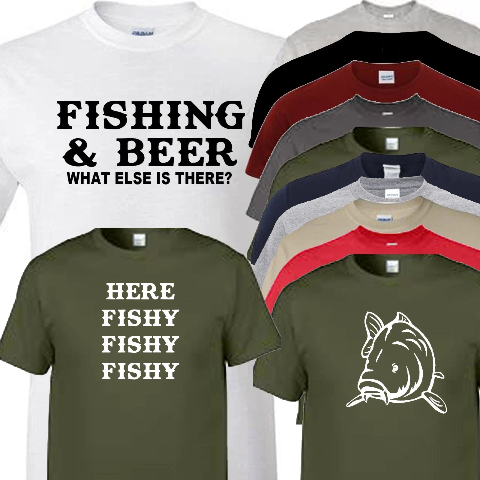 Fishing T Shirt 3 novelty designs to choose fisherman angler carp fathers day