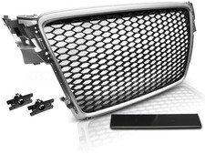 Sportgrill Kühlergrill für AUDI A4 S4 B8 2008-2011 silber schwarz Limo Avant