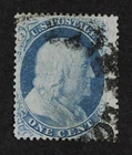 CKStamps: US Stamps Collection Scott#24 1c Franklin Used