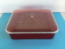 Vintage Hommer Mfg Co. Jewelry Trinket sewing Box USA made Plastic 1950s EUC