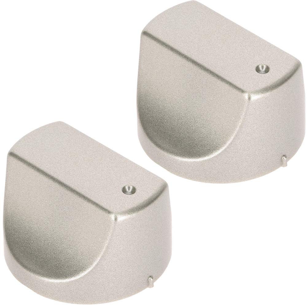 2 x Cooker Oven Hob Control Knob Switch Dial for Hotpoint Hot-Ari IX Silver