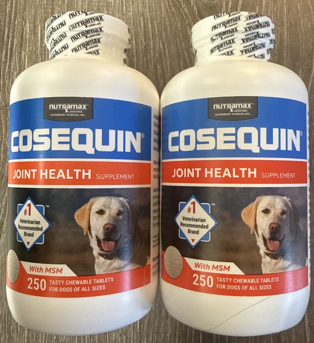 Nutramax Cos equin Joint Health Supplement! 2 Bottles. 500 Chews, New,Sealed!