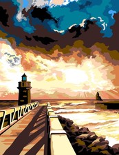 Seg De Paris Needlepoint canvas for halfstitch without yarn Penombre SE981.18...