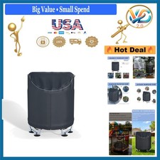 55 Inch Round Children's Outdoor Trampoline Cover Waterproof Black