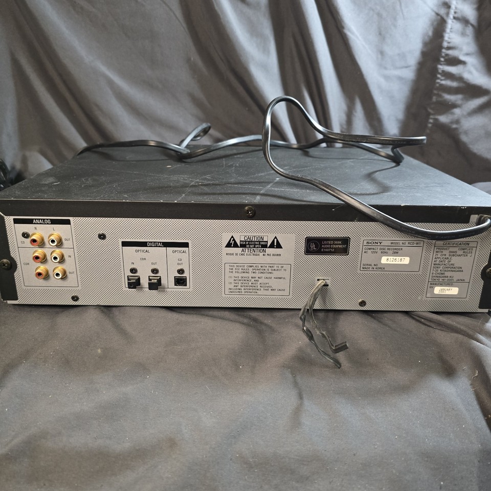 Sony Rcd W1 Sony RCD-W1 Dual Deck CD Recorder Player Compact Disc W/ Remote Tested ...