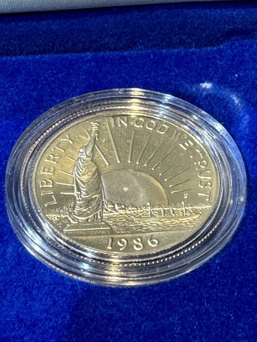 1986-S Statue of Liberty Silver Dollar and Half Dollar PROOF 2-Coin Set w/ COA - Picture 4 of 6