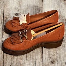 Naturalizer-Paris-Chain Loafers-Cider Spice Brown Leather-Women  s Size 5.5-NEW