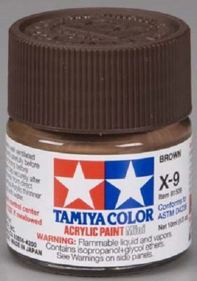 Tamiya Acrylic X-9 Brown Paint Jar 81509