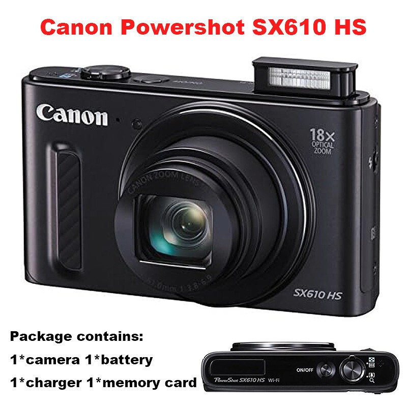Canon PowerShot SX610 HS 18x Optical Zoom Wi-fi Digital Camera w