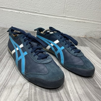 Onitsuka Tiger Mexico 66 Sneakers Mens US 9.5 Navy Atomic Blue Leather Shoes