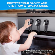 Stove Knob Safety Covers for Child, Gas Stove Knob Locks 5 Pack 