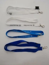 Genuine Mercedes Benz Lanyard Keychain Breakaway Lobster Clasp Clip White Black