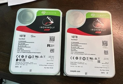 Seagate IronWolf 10TB NAS HDD ST10000VN0008 7200RPM CMR SATA 3.5" Tested Healthy - Image 1 of 2