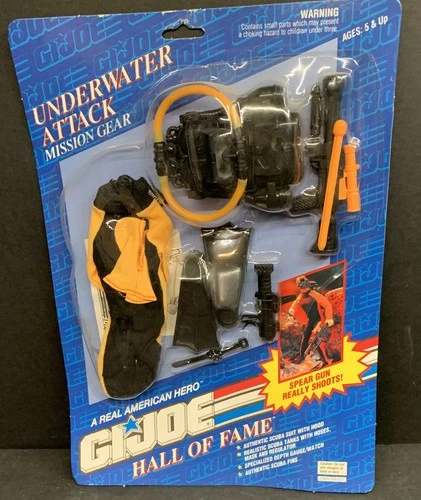 GI Joe HOF Underwater Attack Mission Gear 1992 Hasbro 12-Inch Figure Accessories