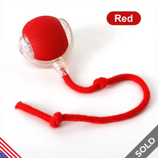 Automatic LED Rolling Ball Smart Cat Dog Toy Electric Pet Self-moving Kitten RED