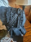 civil war era mourning drawn bonnet, repro