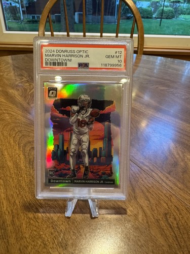 2024 PANINI DONRUSS DOWNTOWN! #12 MARVIN HARRISON JR. ROOKIE RC PSA GEM MT 10