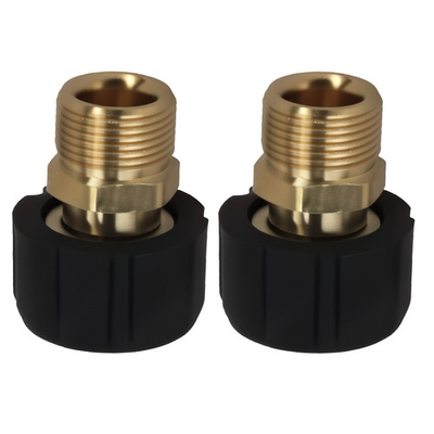 #ad 2x Brass Pressure Washer Adapter M22 15mm Female to M22 14mm Male 5000 PSI Max $11.76