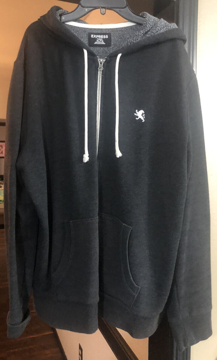 VINTAGE XL MENS EXPRESS BLACK FLEECE HOODIE FULL ZIP JACKET VINTAGE XL MENS EXPRESS BLACK FLEECE HOODIE FULL ZIP JACKET