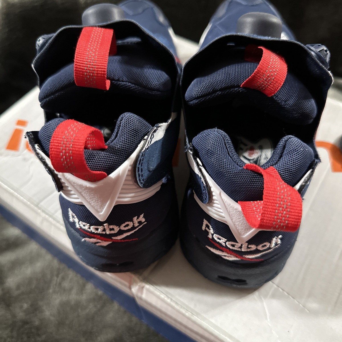 Reebok Instapump Fury Pump it Up OB Mens 6 Navy Blue Red Reebok Instapump Fury Pump it Up OB Mens 6 Navy Blue Red