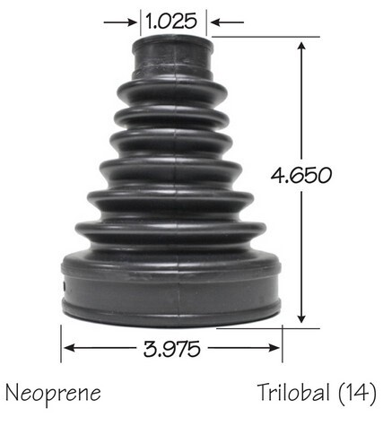 Set of 4 Front Inner Outer CV Axle Boot Kit for Jeep Cherokee 2014-2022 Off Road - Picture 4 of 7