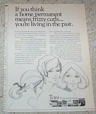 1971 print ad - Toni Scatter Perm Tonette Silver Curl uncurly perm wave hair AD